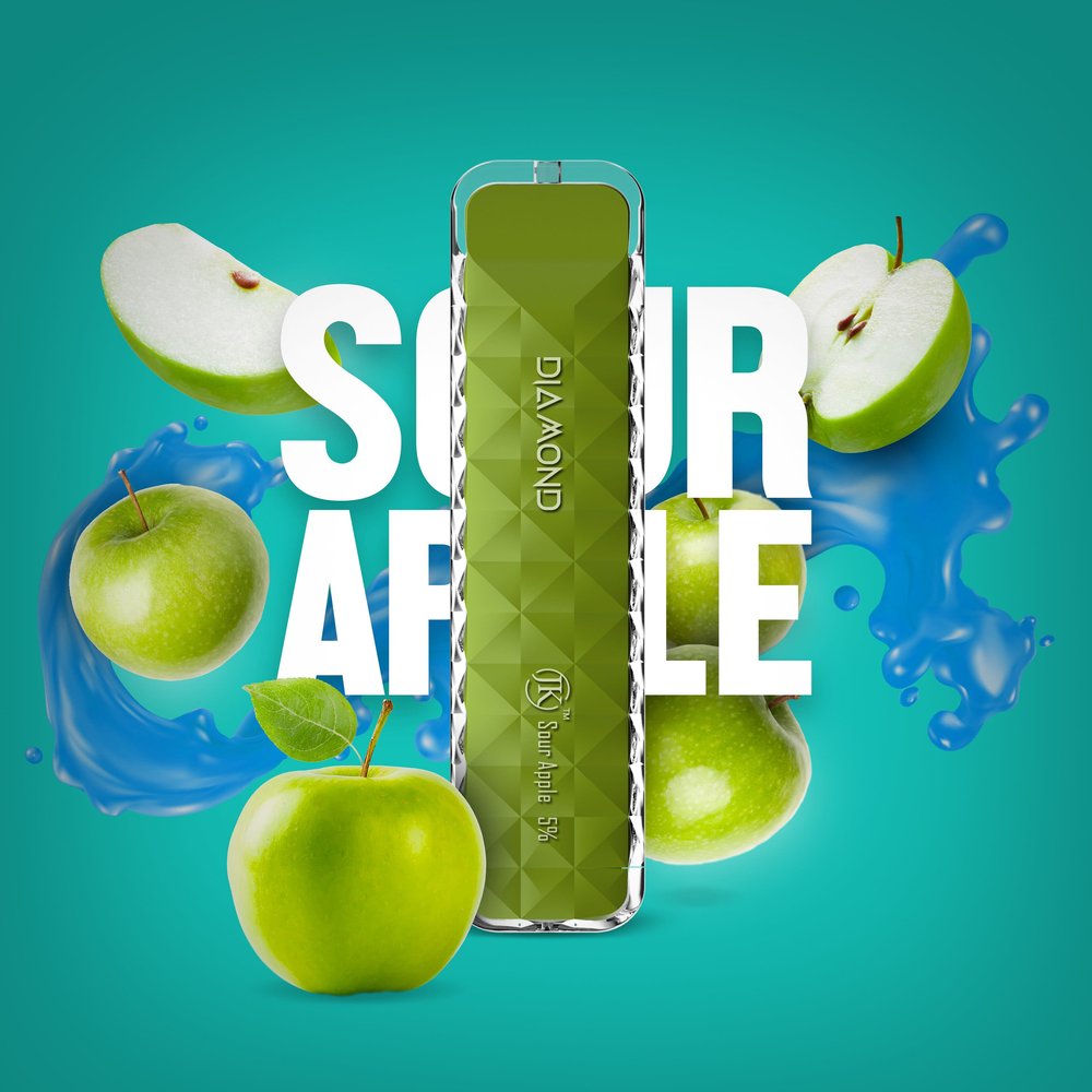 Air Bar Diamond Disposable Vape 1.8mL Sour apple 500 Puffs